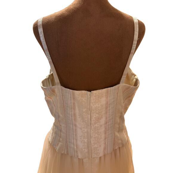 VTG Gunne Sax Jessica McClintock Cream Princess Renaissance Dress Size 13/14 - Picture 5 of 15